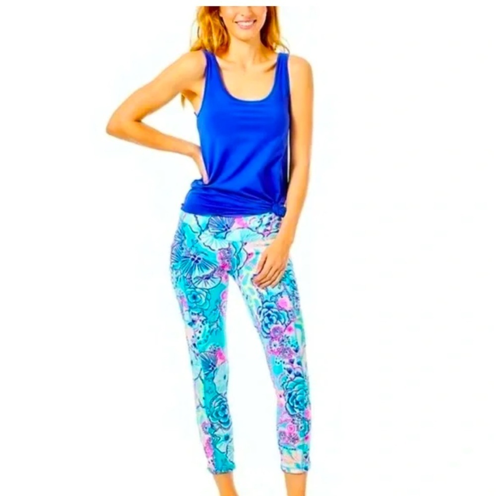 Lilly Pulitzer weekender midi UPF 50+ Bali blue once upon a Tide legging large